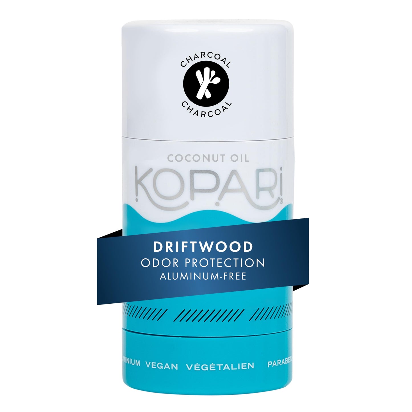 Kopari Aluminum Free Coconut Deodorant, Plant-Based Formula, No Aluminum, Parabens or Baking Soda, Everyday Odor Protection, Driftwood Charcoal, 1 Beauty and Personal Care Kopari