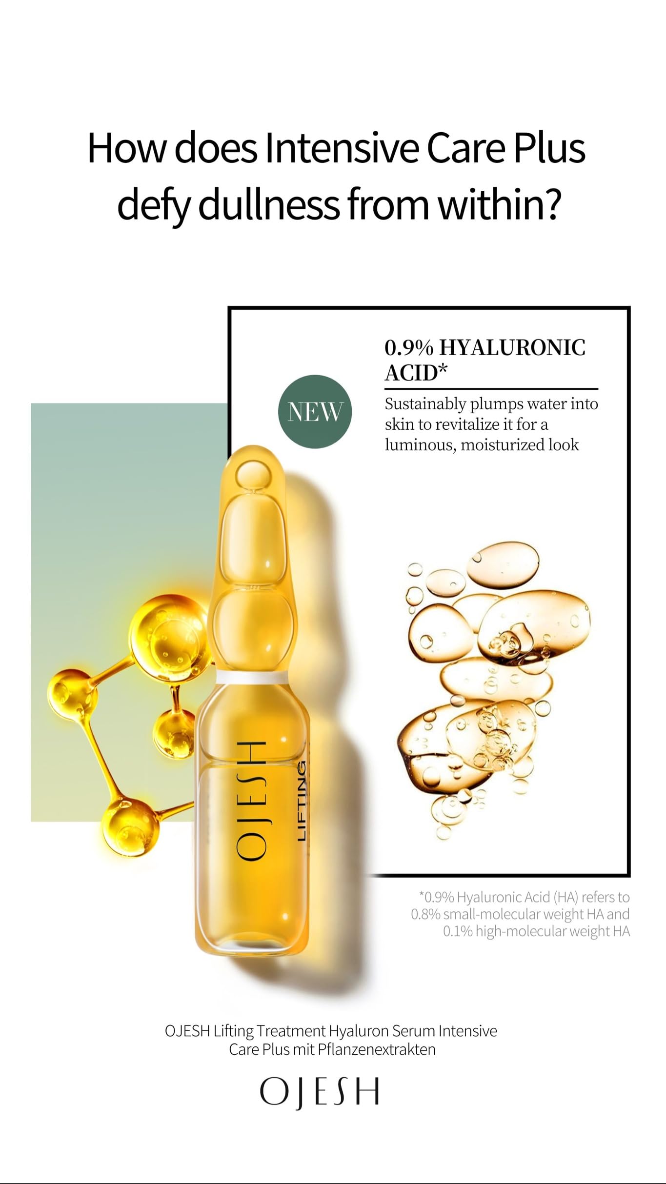 OJESH Hyaluronic Acid Lifting Treatment Serum 0.9,Moisturized,Anti-Wrinkle,Anti-Aging,Intensive Skin, Soothes, Women And Men All Skin Type 7 Beauty & Personal Care Ojesh