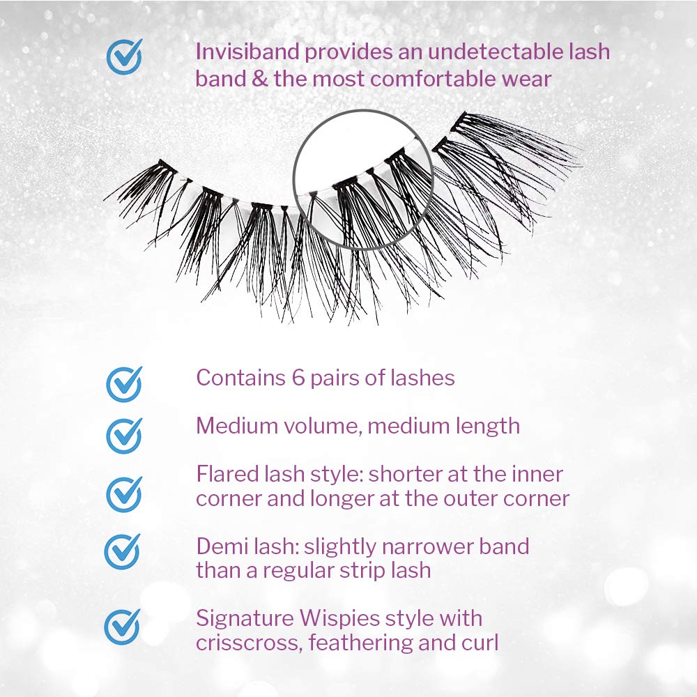 Ardell False Eyelashes Strip Lashes (Demi Wispies, 6 Pairs (Pack of 1))