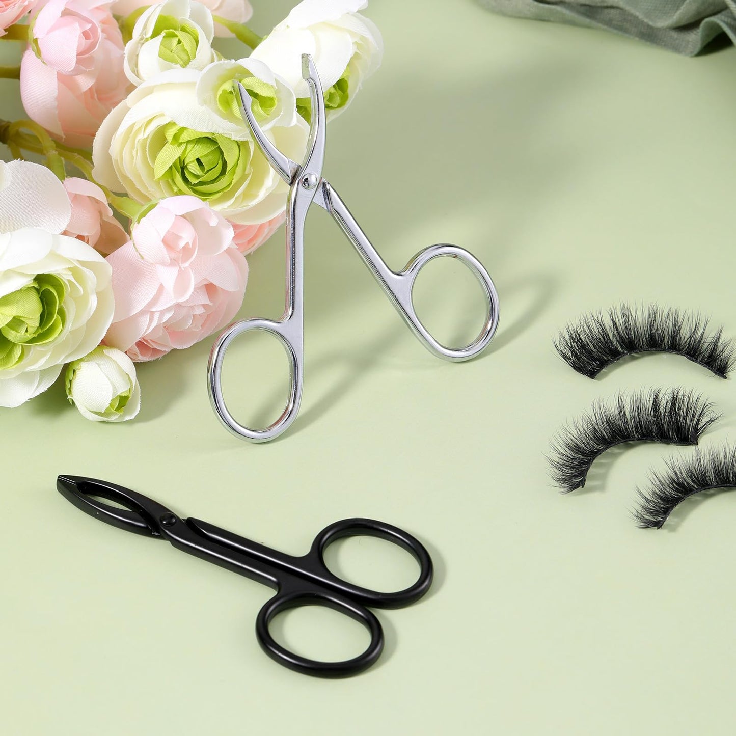 2 PCS Scissor Tweezers with Handles, Scissor Tweezers for Eyebrows, Metal Straight Tip with Handle Pluckers Tweezers Scissors for Remover Facial Hair Beauty and Personal Care Tweruna