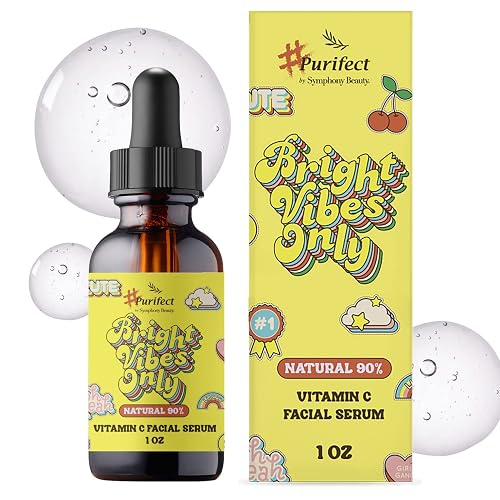 Purifect Bright Vibes Only Vitamin C Facial Serum with Vitamin E - Brightening Serum for Face, Supports Even Skin Tone, Lightweight Daily Skincare Beauty & Personal Care Purifect by Symphony Beauty