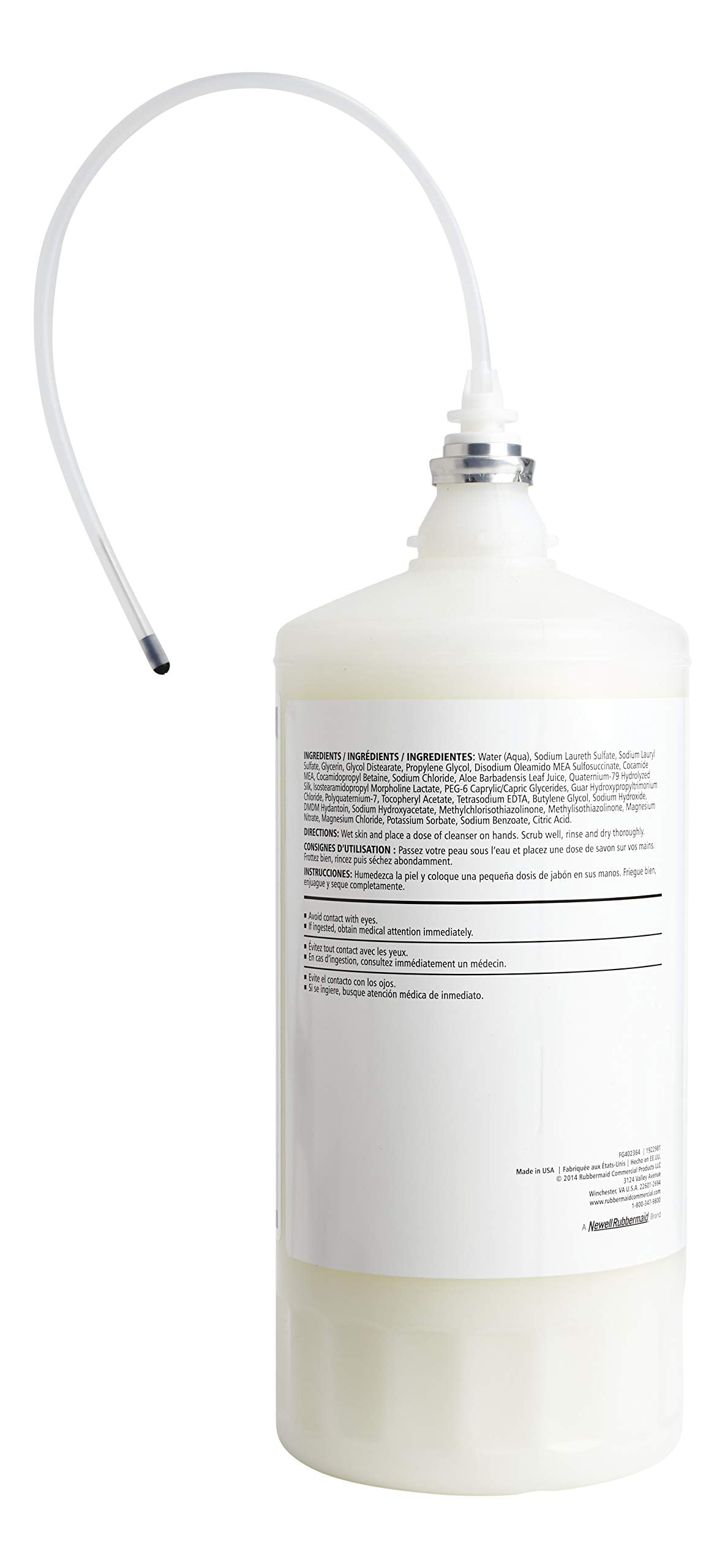 Rubbermaid Commercial Products OneShot Dye & Fragrance Free Lotion Hand Soap Refill, 1600mL, Compatible with RCP's Touchless OneShot Lotion Beauty & Personal Care Rubbermaid Commercial Products