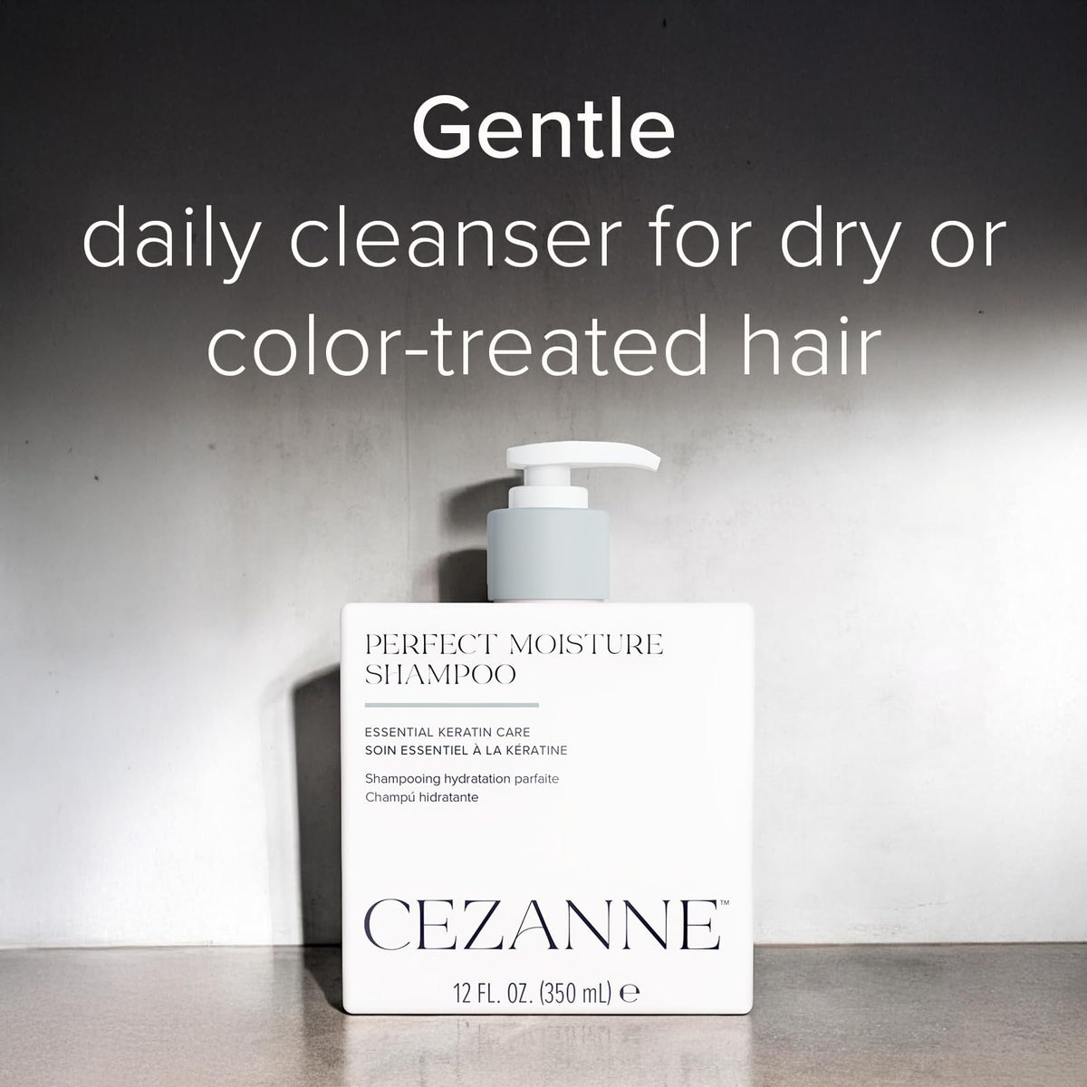 Cezanne Perfect Moisture Shampoo - Sulfate Free Daily Cleanser, Keratin & Quinoa - 12 fl oz (Color Safe)