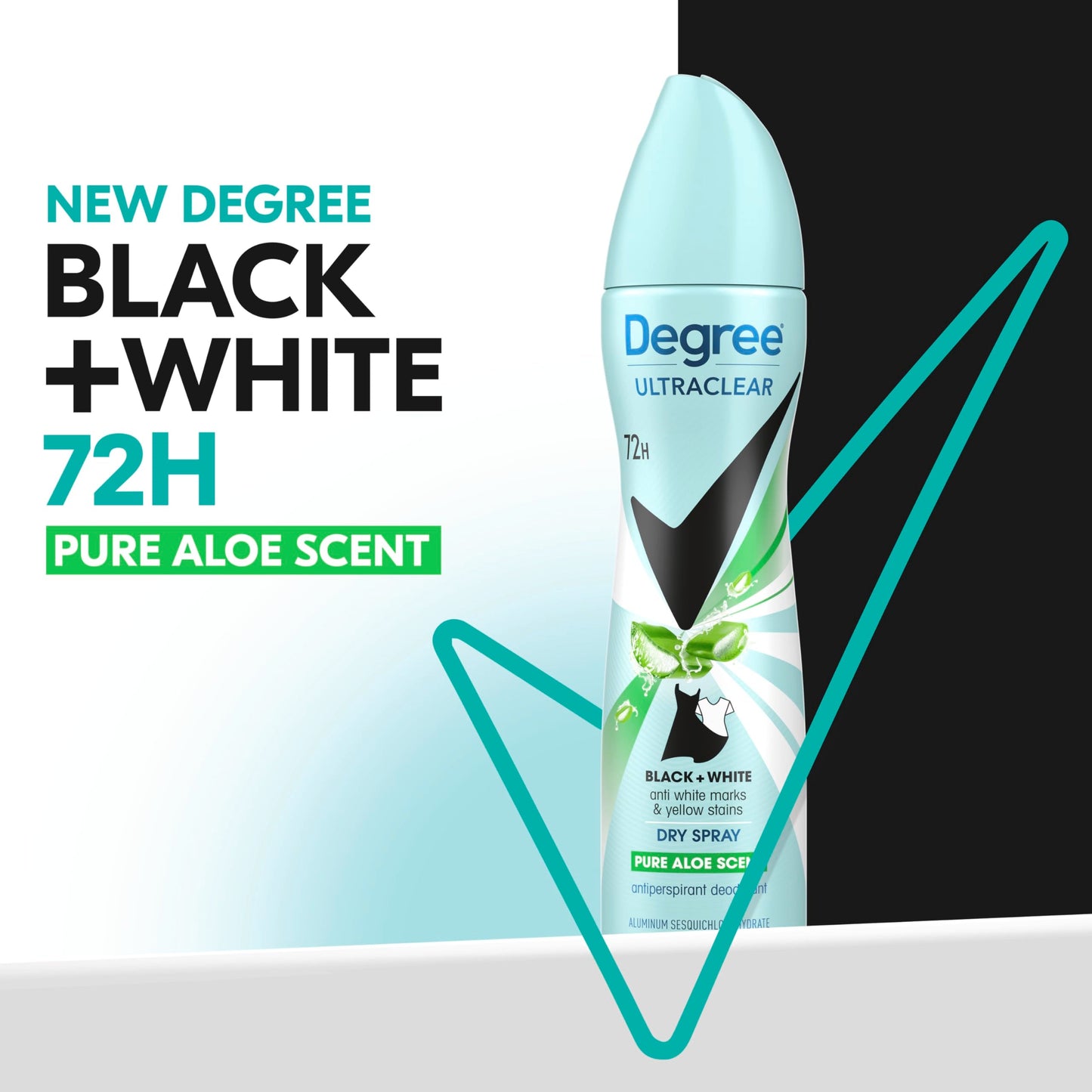 Degree UltraClear Antiperspirant Deodorant Dry Spray 4 pack for 72h Nonstop Sweat Protection For Women Pure Aloe Scent Anti White Marks And Yellow Beauty and Personal Care Degree