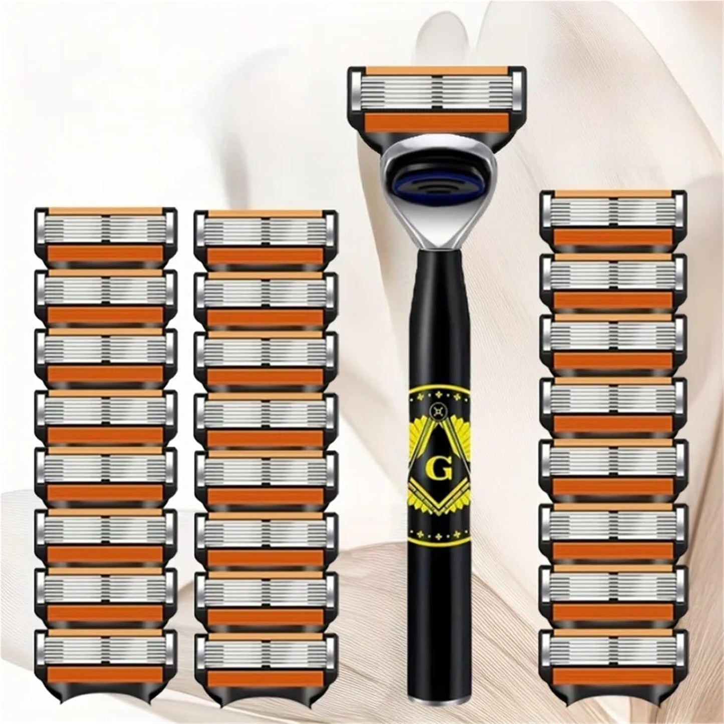 Six-blade Safety Razor-Smooth Shaving Experience, Premium Metal Handle, Easy Blade Replacement, Ideal For Wet Shaving And Sensitive Skin(0 holder 12 Beauty and Personal Care ZWBXPVHE