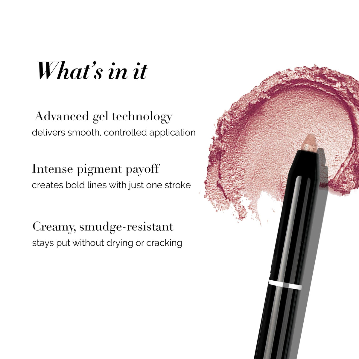 DLUX PROFESSIONAL Gel Eyeliner - 4g Stick Eye liner, Waterproof Pencil Gel Liner, Smooth Cream Eye shadow, Smudge-Free, Long-Lasting, Intense Colours Beauty & Personal Care DLUX PROFESSIONAL