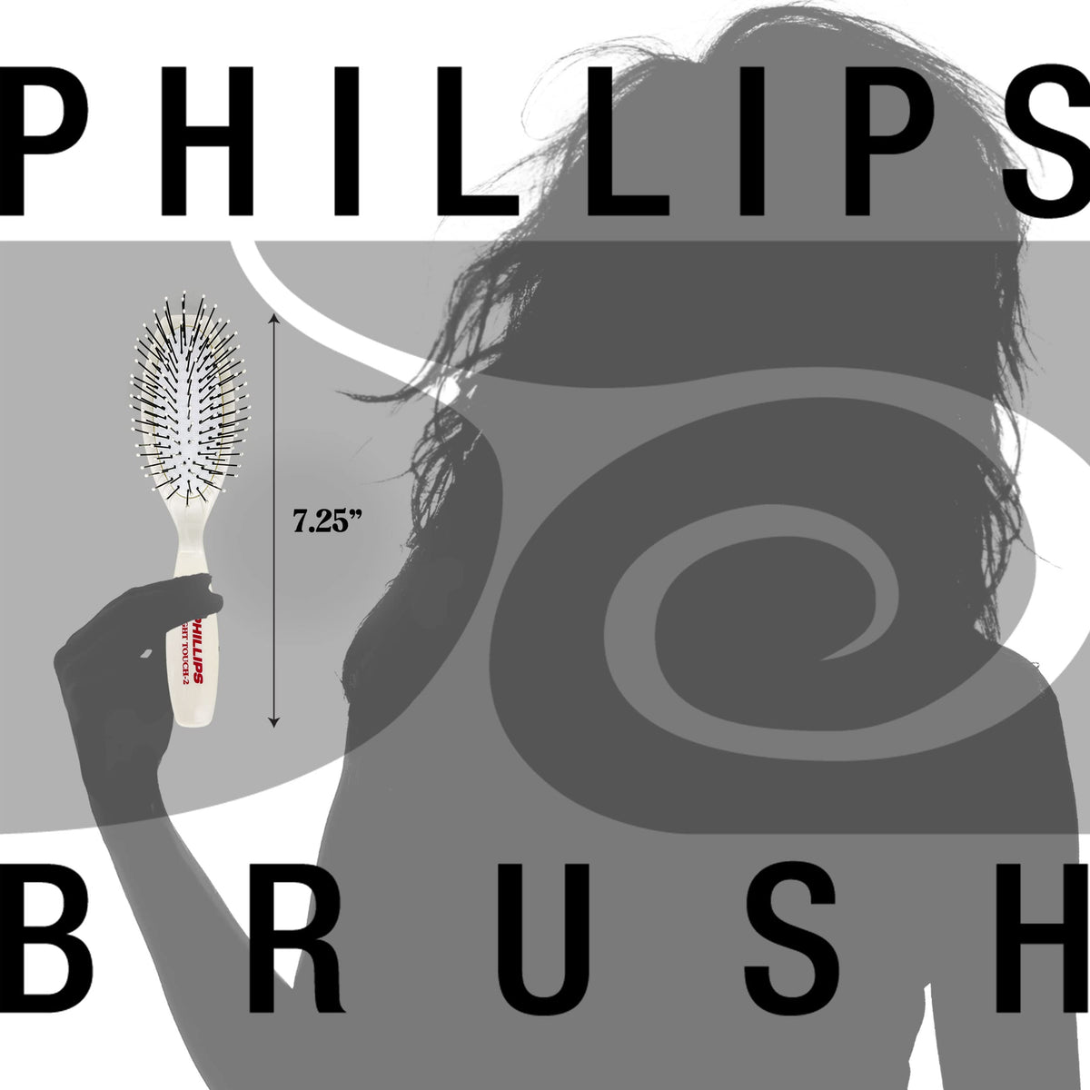 Phillips Brush Light Touch 2 Oval Cushioned Brush (Purse Sized), with Ball Tipped Nylon Bristles, Contoured Handle Beauty & Personal Care Phillips Brush