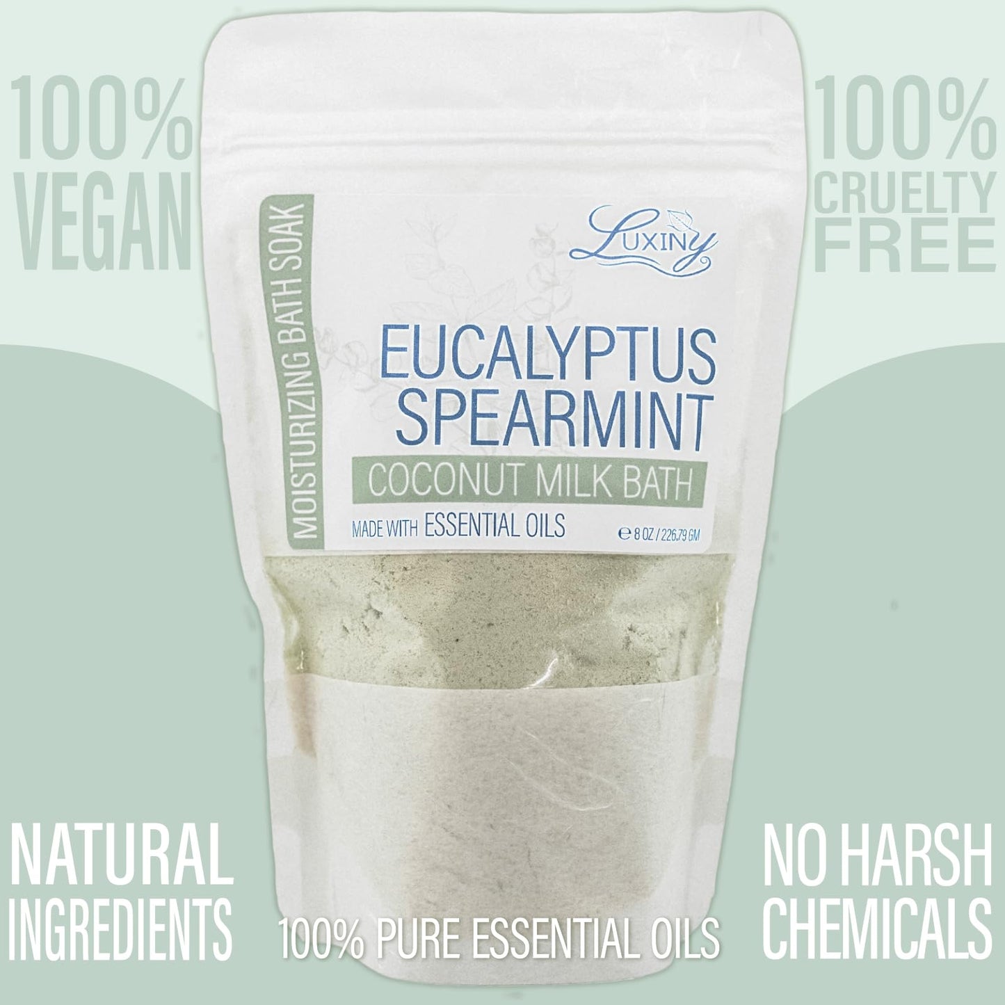 Luxiny Vegan Milk Bath Soak Made with Moisturizing Coconut Milk Powder, Essential Oil, & Sweet Almond Oil for a Bath Bomb Dust Soothing Fizz… Beauty & Personal Care Luxiny