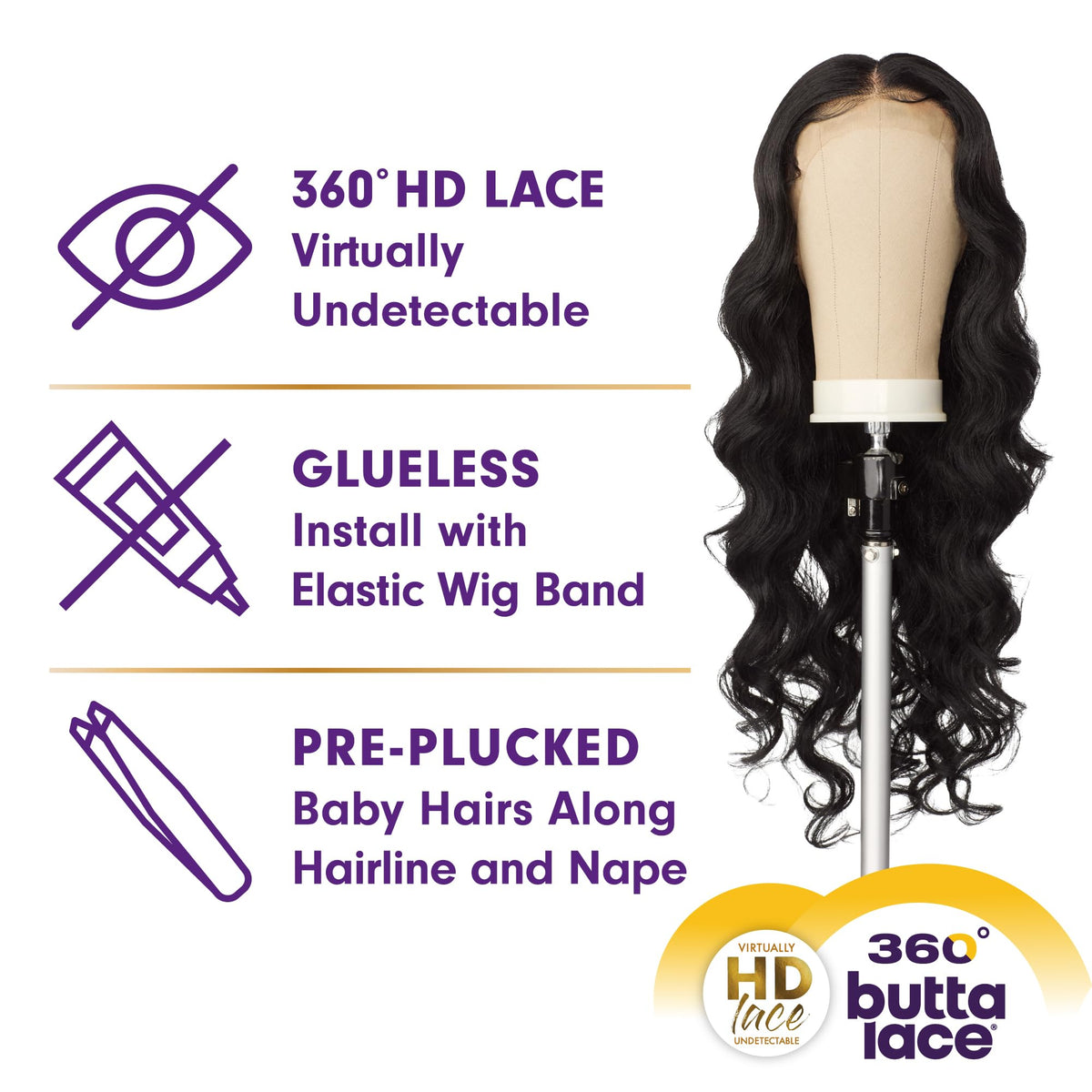 Sensationnel Butta 360 LaceWig-Unit 5, SH/BERRY
