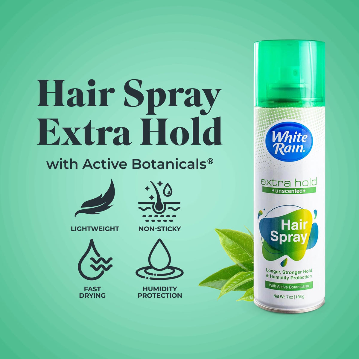 White Rain Aerosol Hairspray Unscented, Extra Hold 7 oz (Pack of 4) Beauty & Personal Care White Rain