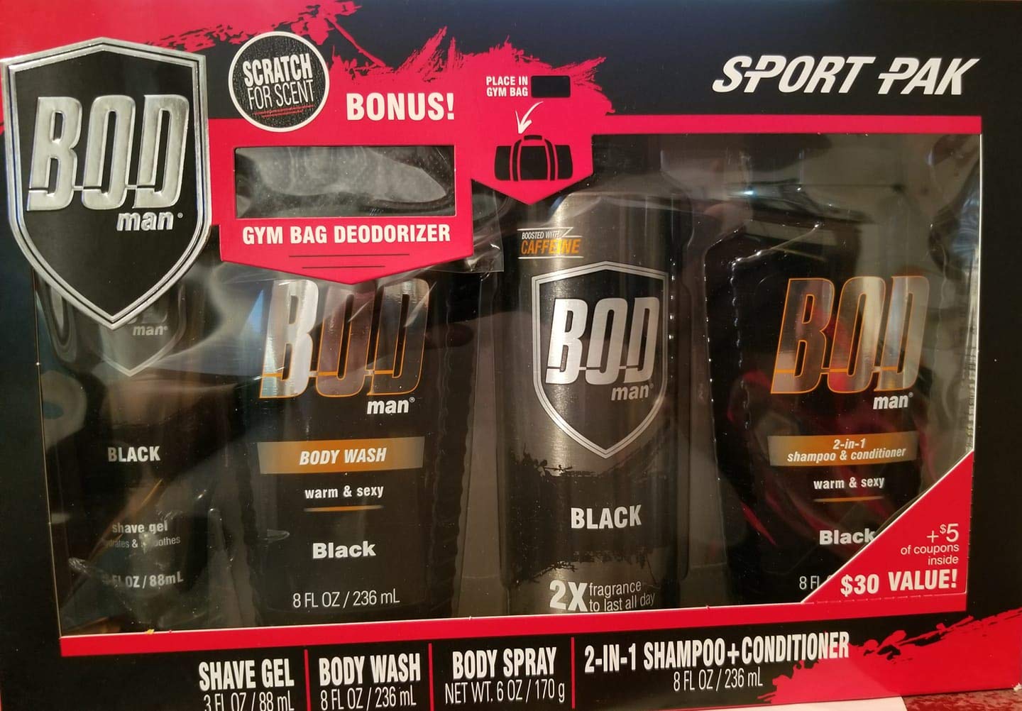 Bod Man Sport Pak Set - Bod Man Black Warm & Sexy Beauty and Personal Care Bod Man