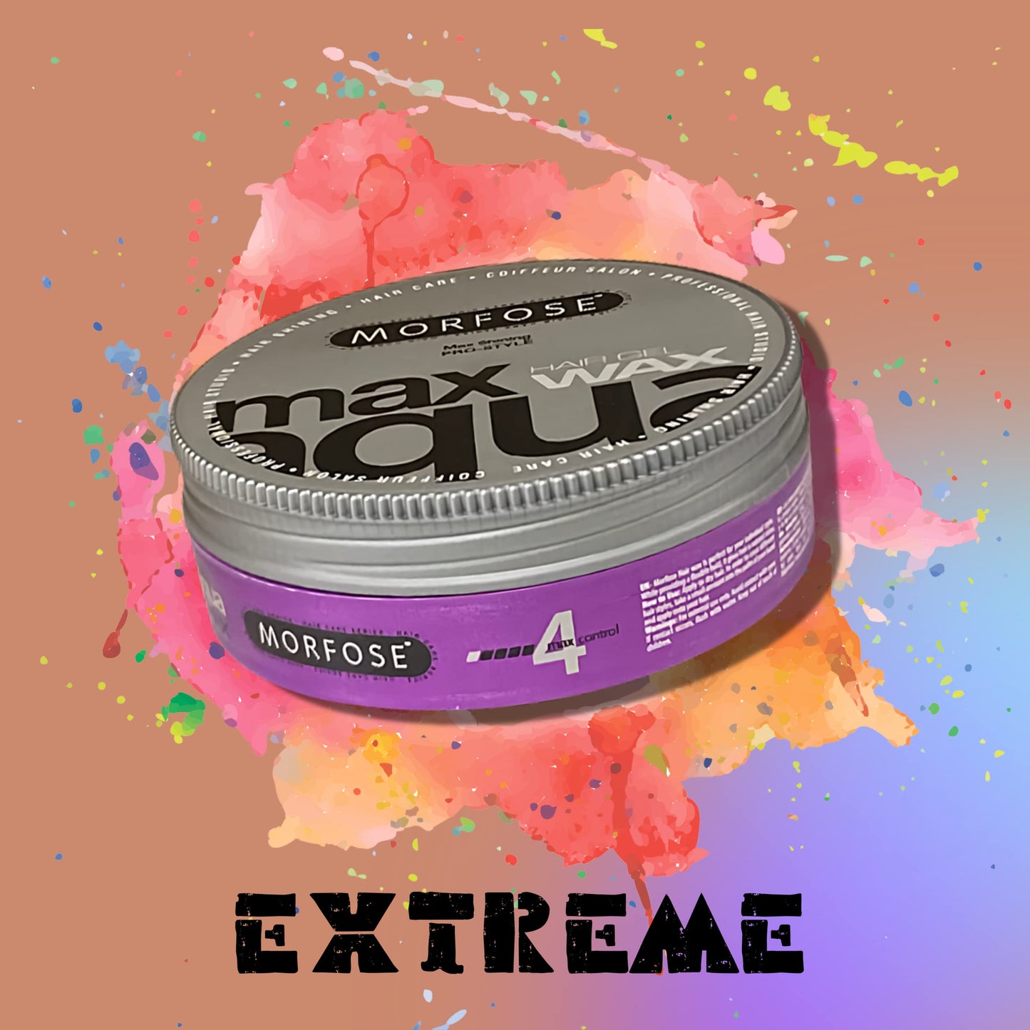 Morfose Max Aqua Hair Gel Wax with Shiny and Strong Flexible 4 Hold, Manage Flyaways, Braids, and Curls, Professional Hair Styling for Women and Men Beauty & Personal Care Morfose