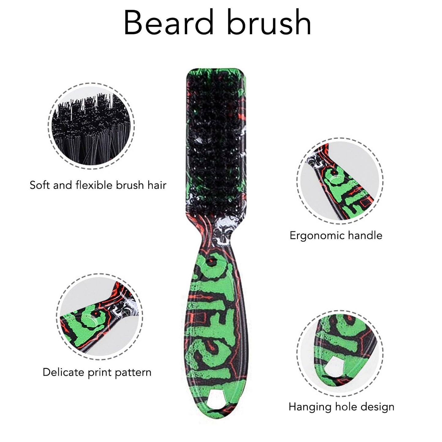 Professional 3pcs Men Beard Brush Set with Comb, Versatile Styling, Reinforced Design, Comfortable Grip, Gentle and Efficient Beard Grooming Suitable Beauty and Personal Care Luqeeg