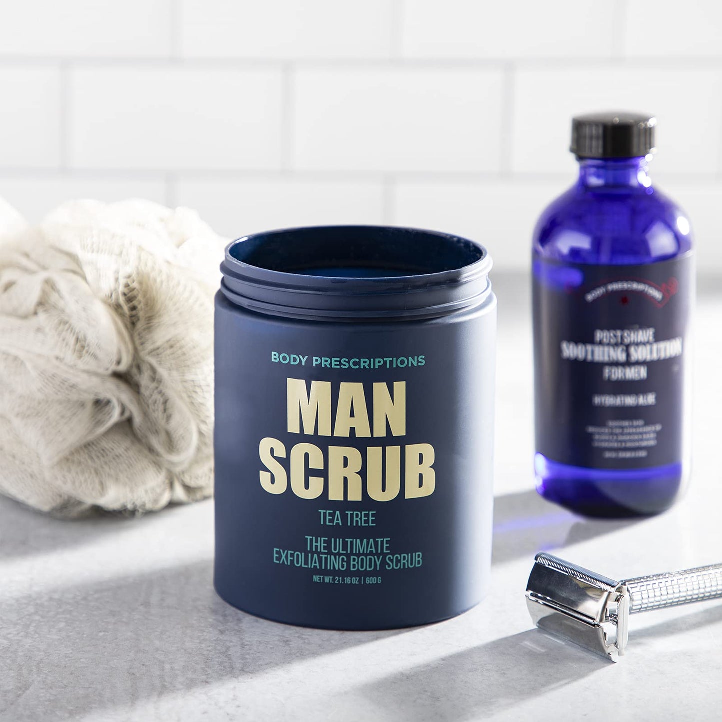 Body Prescriptions Men’s Exfoliating Body Scrub - Ultimate Skin Cleansing Wash in Jar with Twist-Top Lid, For All Skin Types, 21 Ounce (Pack of 1) Beauty & Personal Care Body Prescriptions