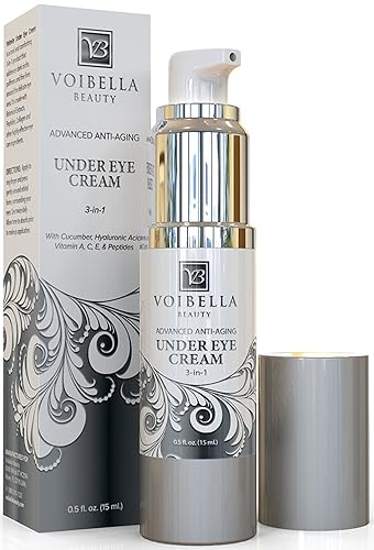 Under Eye Cream with Retinol, Peptides, Hyaluronic Acid & Aloe - Advanced Repair Formula for Puffiness, Bags, Dark Circles & Dry Under Eyes - Best Beauty & Personal Care VOIBELLA BEAUTY