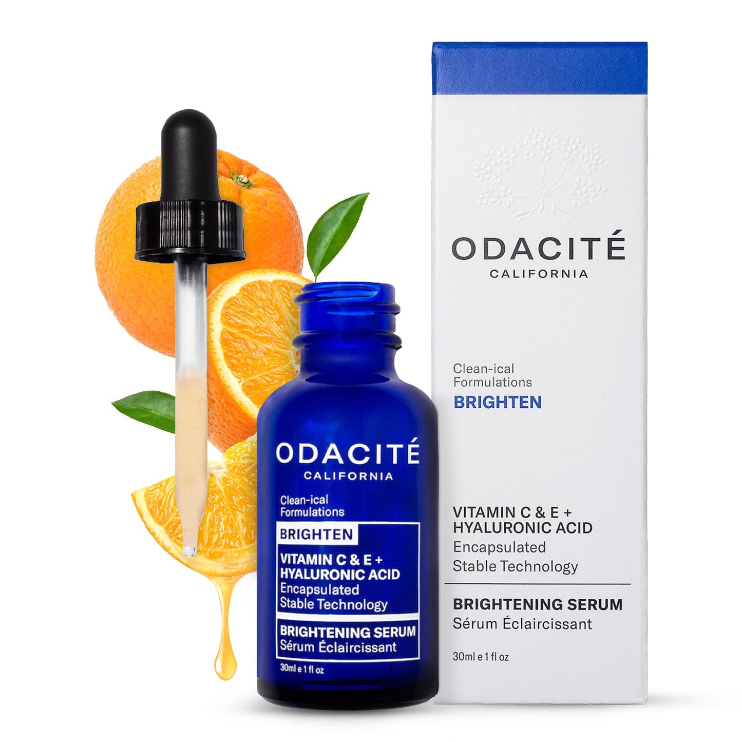 Odacite Brightening Vitamin C & Hyaluronic Facial Serum - Anti-Aging Facial Serum Targets Loss of Firmness & Dark Spots - Squalane, Vitamin E & Neroli Beauty & Personal Care ODACITE