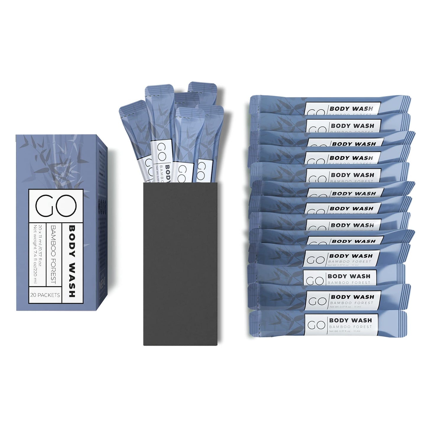 Go Essentials Travel Size Body Wash Packets - Single Use amenity for Women & Men. TSA Travel Size Toiletries Beauty & Personal Care Go Essentials