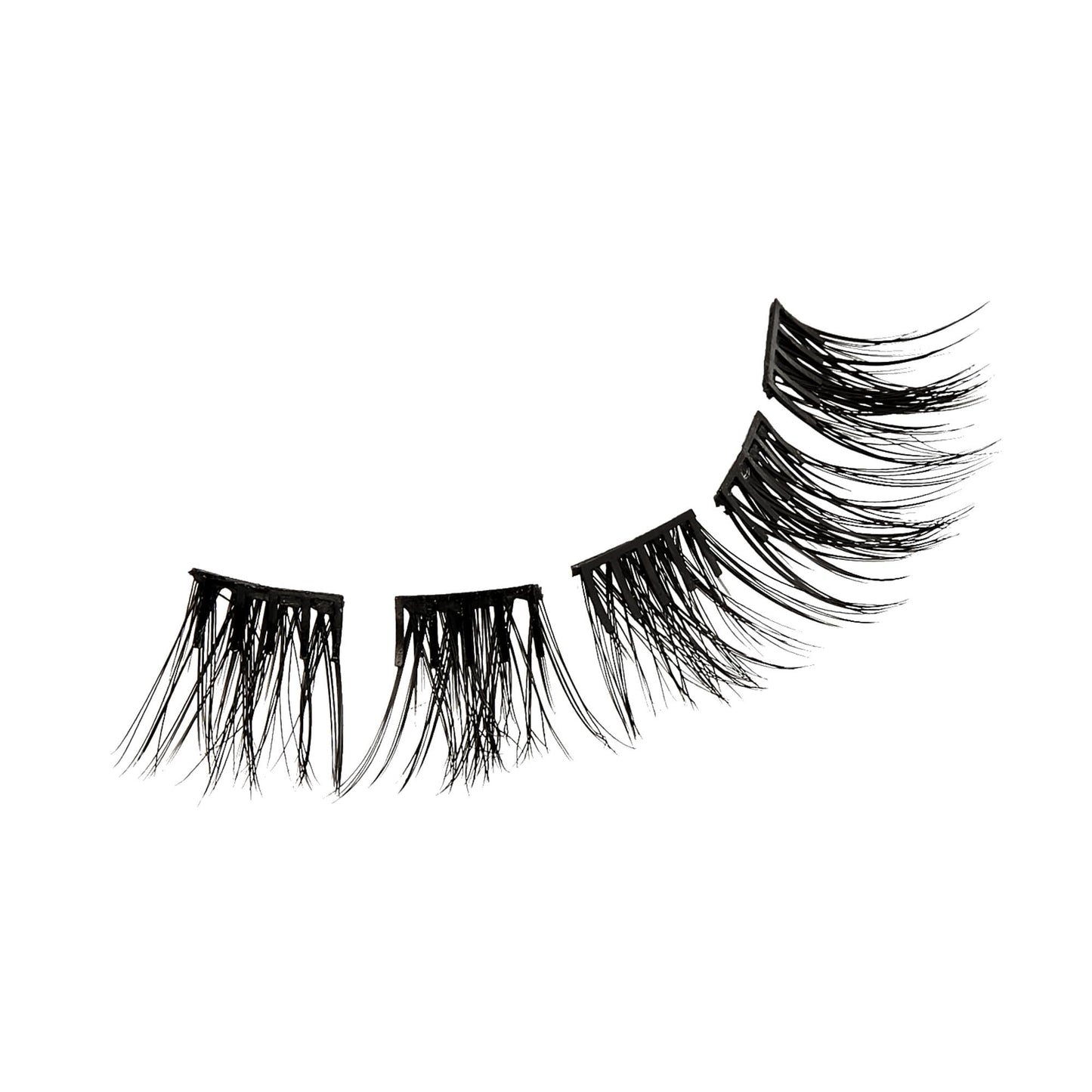 KISS imPRESS Falsies Press On Self Adhesive Eyelashes, 12mm-14mm Glam Volume Press On Lashes, Black, No Glue Needed, Invisible Band, Lash Clusters Beauty and Personal Care imPRESS