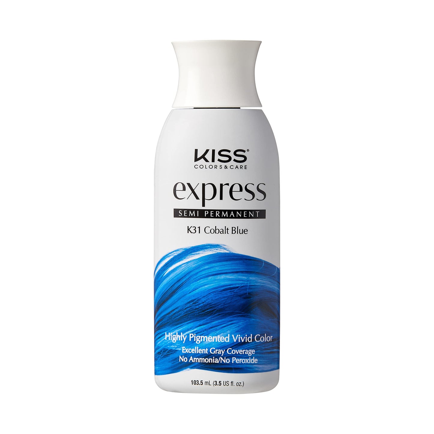 Kiss Express Semi-Permanent Hair Color - Vivid, Highly Pigmented Dye for Vibrant Hair, Gentle Formula, Gray Coverage, pH Balanced,23 Intermixable Beauty & Personal Care KISS