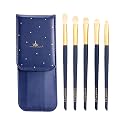 5-Piece Professional Eye Makeup Brush Set Ideal for Concealer, Eyebrow Makeup, And Eyeliner Application Features Soft Bristles and Injection-Molded Beauty & Personal Care SSyntillate
