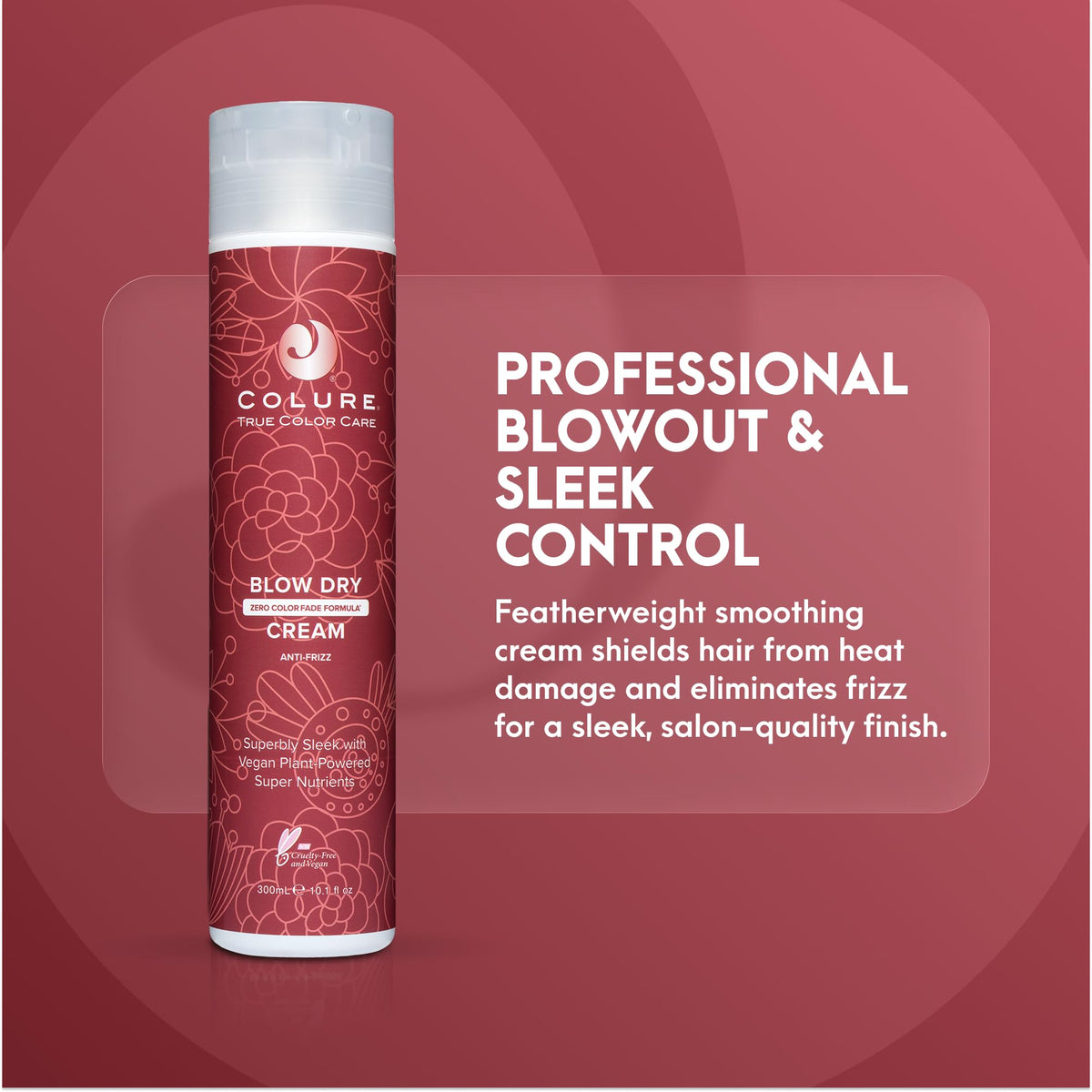 COLURE Blow Dry Cream, 10 Fl Oz - Anti Frizz Heat Protectant Styling Crème & Smoothing Formula for Color Treated Hair Beauty & Personal Care COLURE