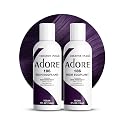 Adore Semi Permanent Hair Color (186 Rich Eggplant) (2 Pack) | Vegan & Cruelty-Free Purple Hair Dye | No Ammonia, No Peroxide, No Alcohol | 4 Fl Oz Beauty & Personal Care Adore