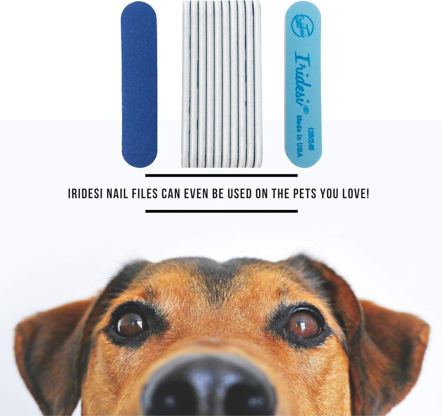 Iridesi Professional Mini Blue Finger Nail Files 120/240 Washable Emery Boards 3-1/2 Inches Long 12 Fingernail Files Per Pack Beauty & Personal Care Iridesi
