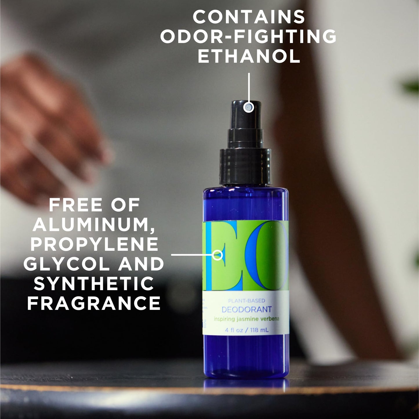 EO Deodorant Spray, 4 Ounce (Pack of 3), Jasmine Verbena, made with Essential Oils for Men and Women Beauty and Personal Care EO
