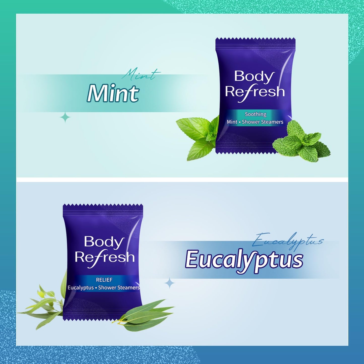 Shower Steamers Aromatherapy - 8 Pack Shower Bombs with Essential Oils, Eucalyptus for Shower? Eucalyptus Mint Shower Steamer for Women Men, Stress Beauty and Personal Care BodyRefresh