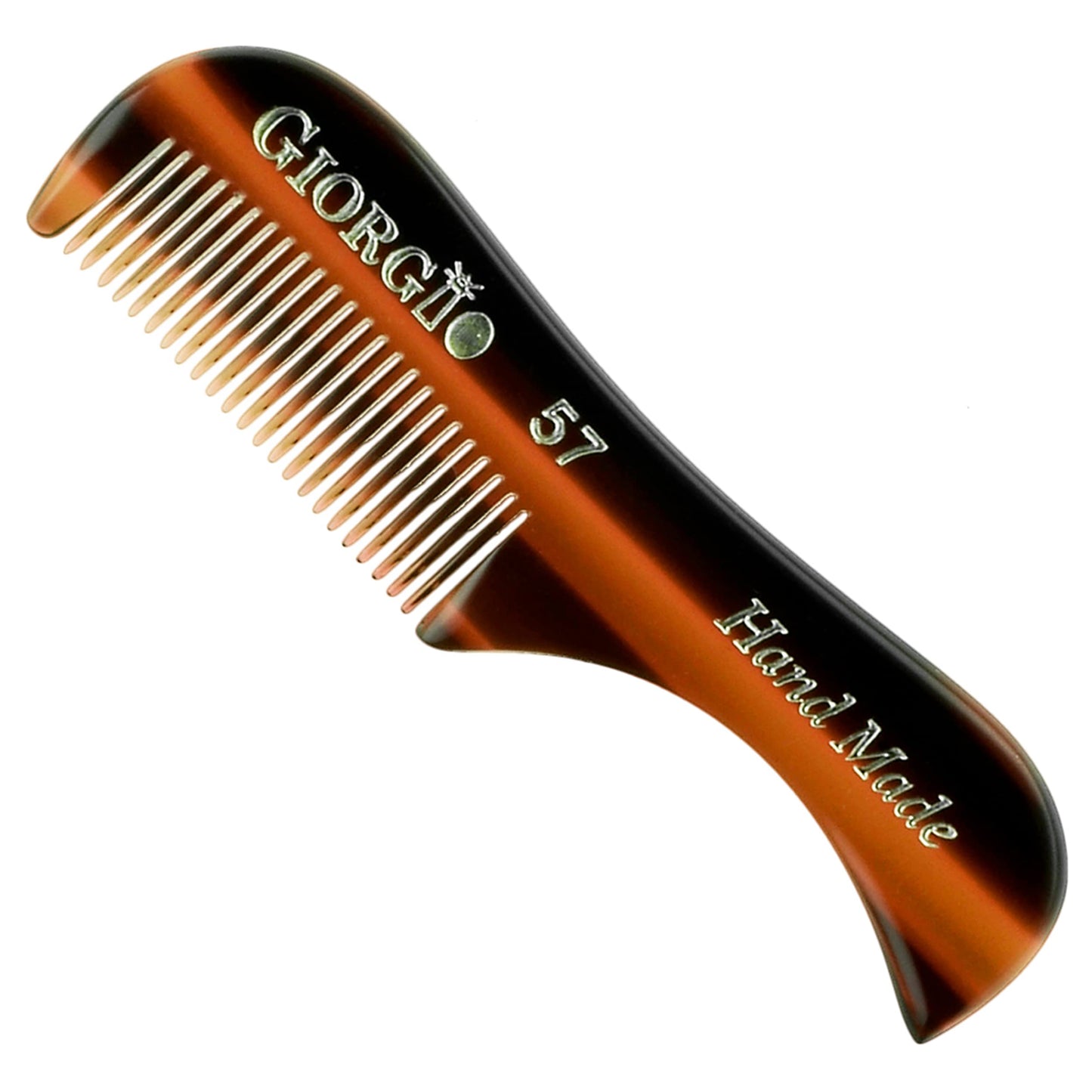 Giorgio G57 Extra Small 2.75 Inch Men's Fine Toothed Beard and Mustache Comb for Facial Hair Grooming and Styling. Wallet Pocket Comb Handmade Beauty and Personal Care GIORGIO
