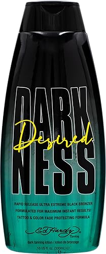 Ed Hardy Tanning Desired Darkness Dark Tanning Lotion - Rapid Release Ultra Extreme Black Bronzer Formulated for Maximum Instant Results, Tattoo Beauty & Personal Care ED HARDY