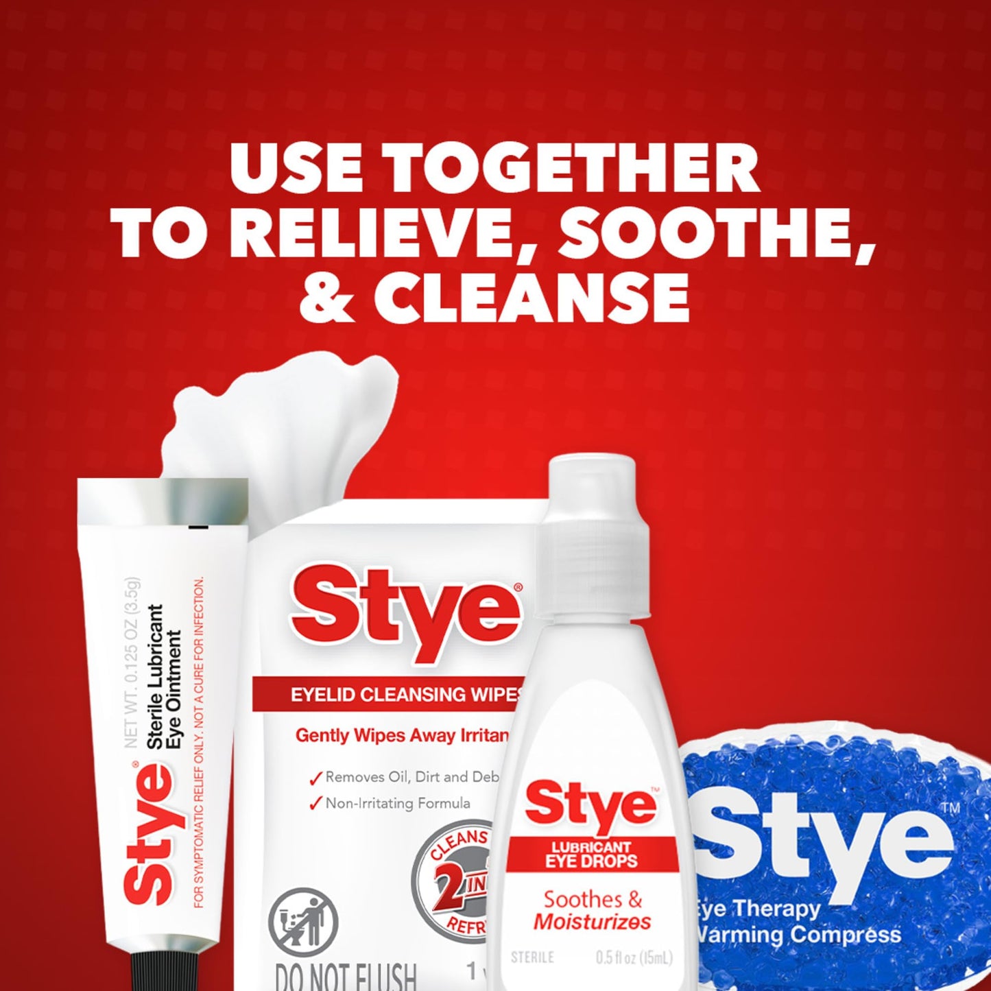 Stye Cleansing Eyelid Wipes - Individually Wrapped Face Wipes Gently Remove Oil, Dirt & Other Contaminants, 12 Count Beauty and Personal Care Stye