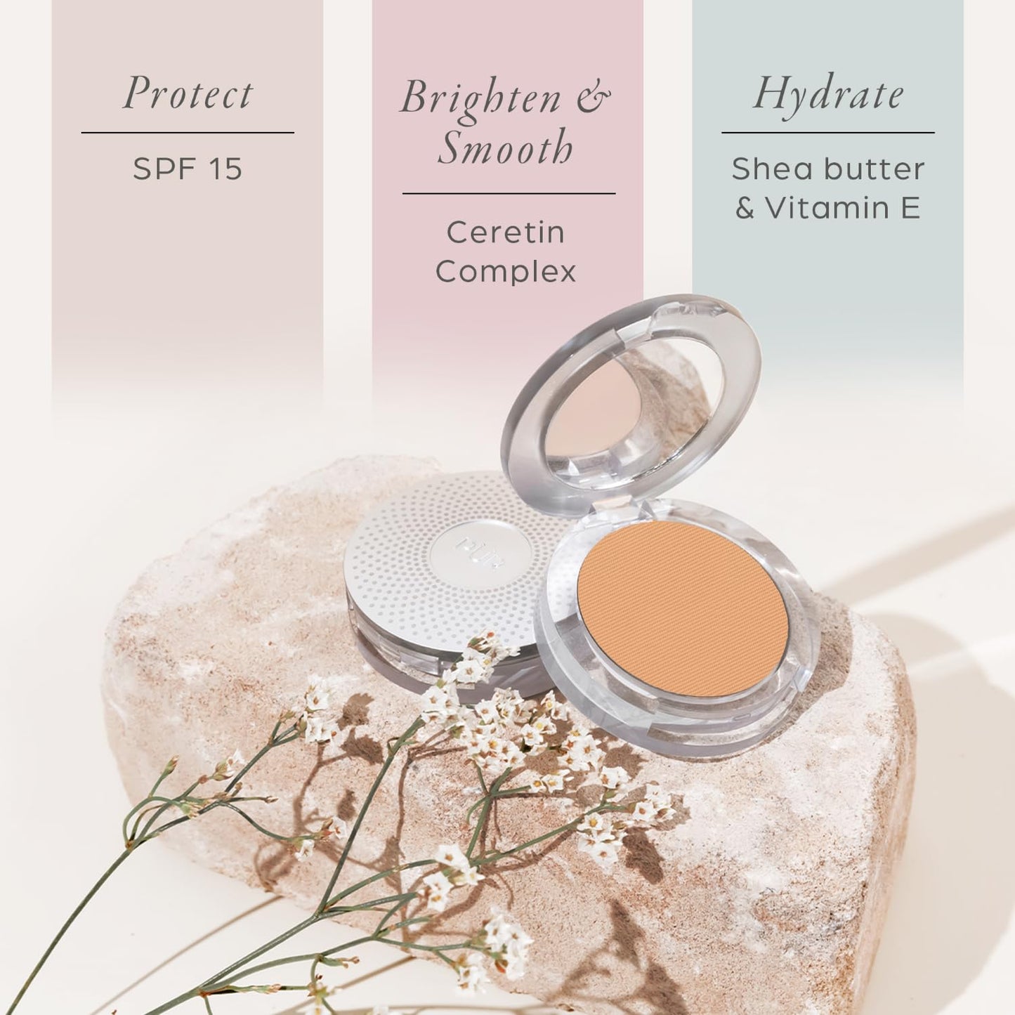 PUR Beauty 4-in-1 Pressed Mineral Makeup Powder Foundation with SPF 15 - Concealer & Finishing Compact Pressed Powder for Face - Buildable Medium Beauty & Personal Care PÜR MINERALS