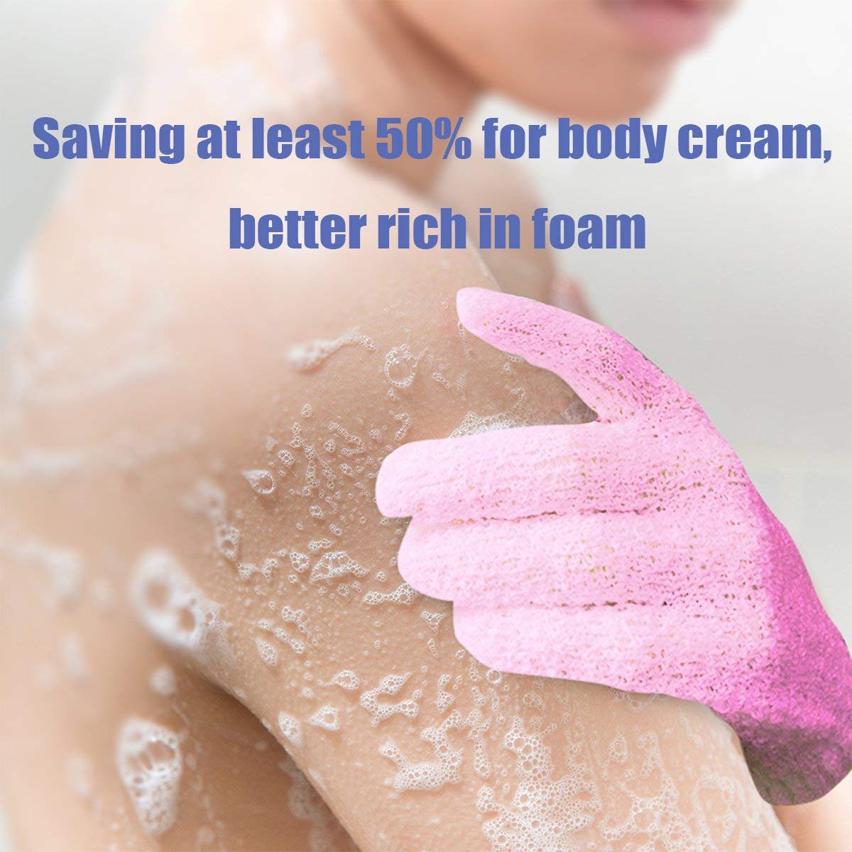Exfoliating Bath Gloves Body Scrub Wash Mitts Skin Massage Sponge Towel Deep Cleansing Dead Skin Loofah Brush Scrub Luxury Spa Heavy with Lanyard Beauty and Personal Care yeyimei