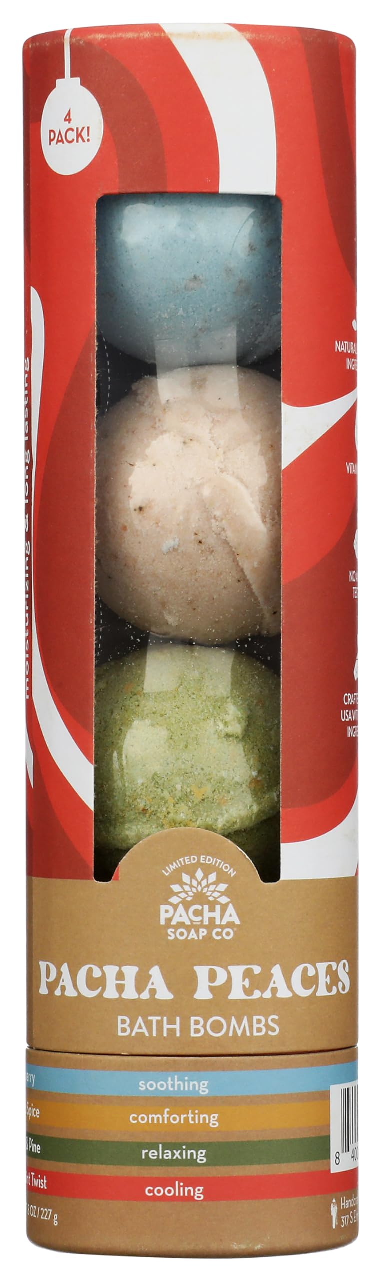 PACHA SOAP Pacha Peaces Holiday Froth Bomb Collection, 8 OZ Beauty & Personal Care Pacha Soap Co