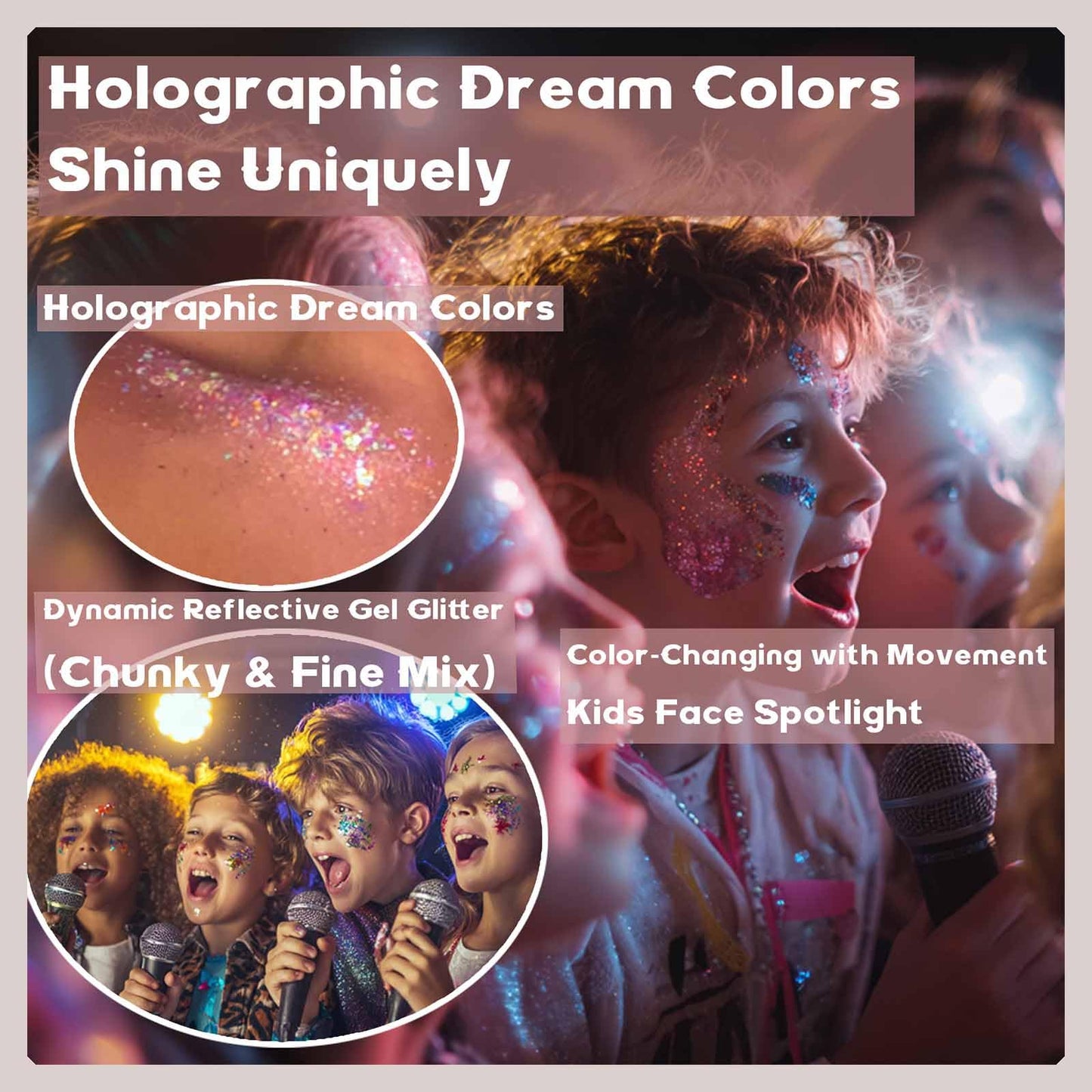 ZFFKZ 16-Color Holographic Body Glitter Gel Palette - Long-Lasting Glitter for Face, Eyes, Hair & Nails - Easy Pickup & Wash-Off - Vegan, Cruelty-Free Beauty & Personal Care zffkz