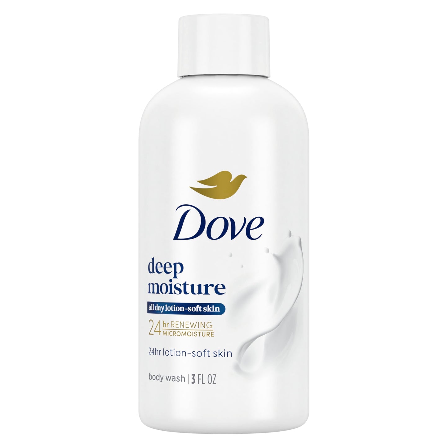 Dove Body Wash Deep Moisture for 24hr Lotion-Soft Skin Moisturizing Skin Cleanser with No Sulfates No Parabens 3 oz Beauty & Personal Care Dove
