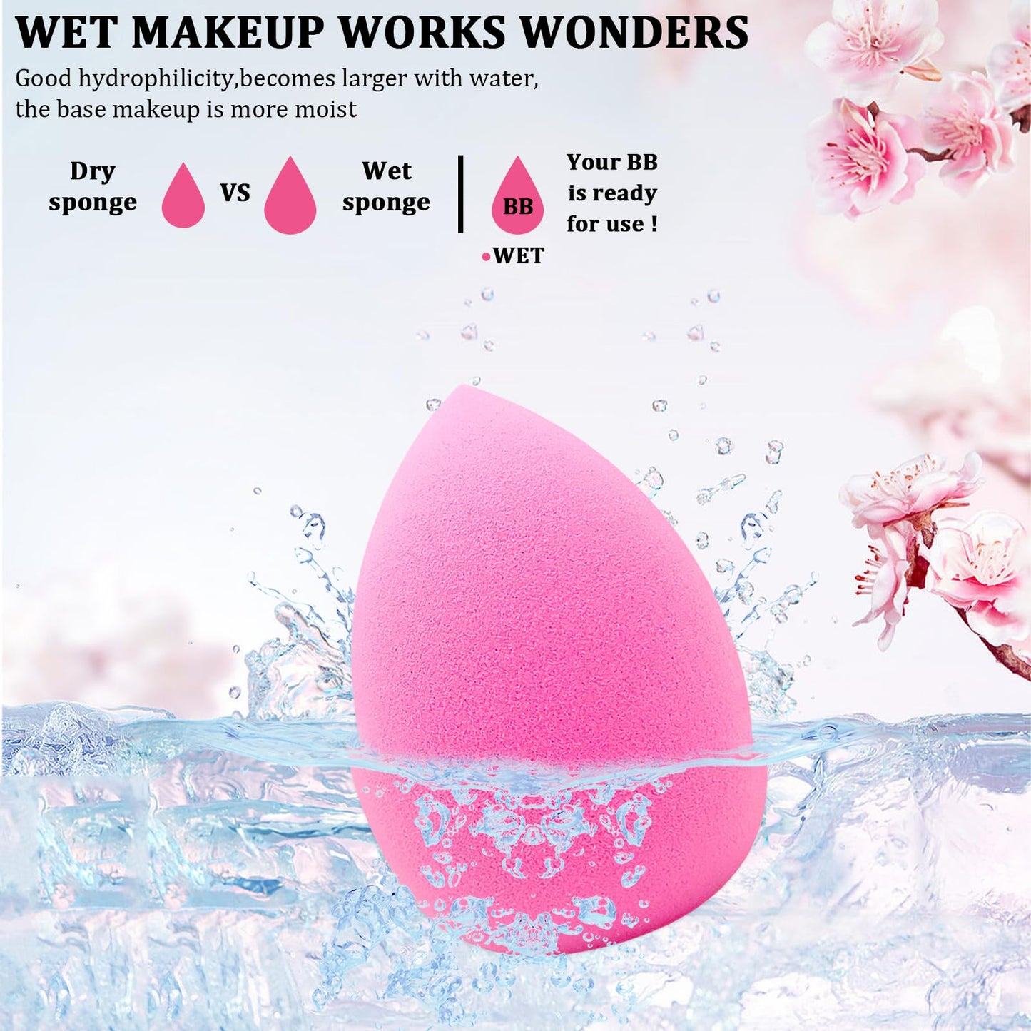 12 Pieces Professional Makeup Sponge Set,Latex Free Flawless Soft Setting Face Puffs,Beauty Sponge Blender Cosmetic Applicator Beauty & Personal Care Scartink