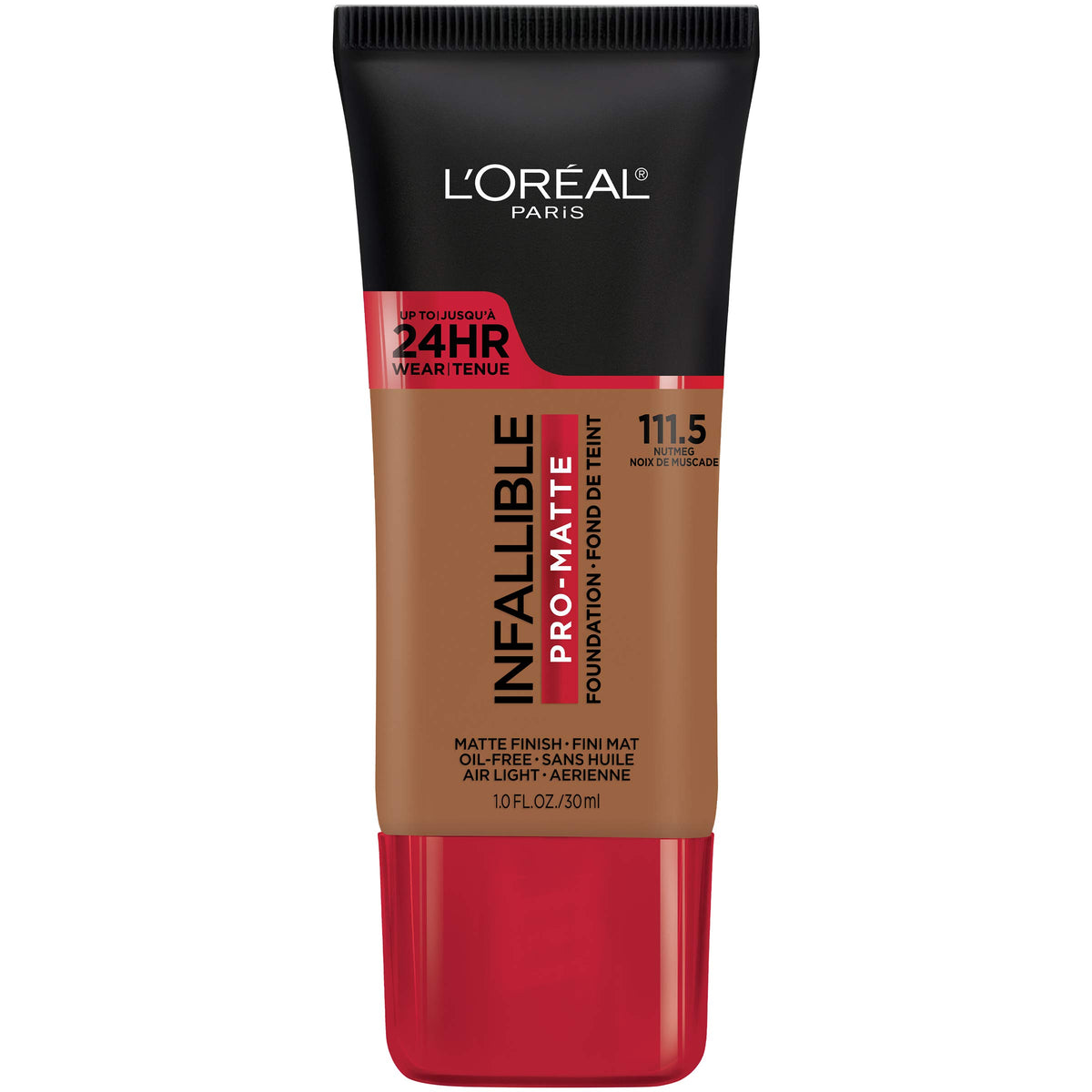 L'Oreal Paris Cosmetics Makeup Infallible Pro-Matte Liquid Longwear Foundation, Nutmeg, 1 fl oz
