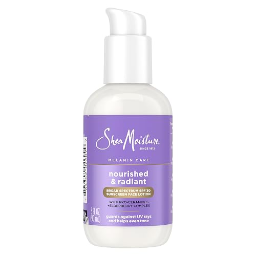 SheaMoisture Melanin Care Broad Spectrum SPF 30 Sunscreen Face Lotion Nourished & Radiant for Protection Against UV Rays & Even Tone Beauty & Personal Care Shea Moisture