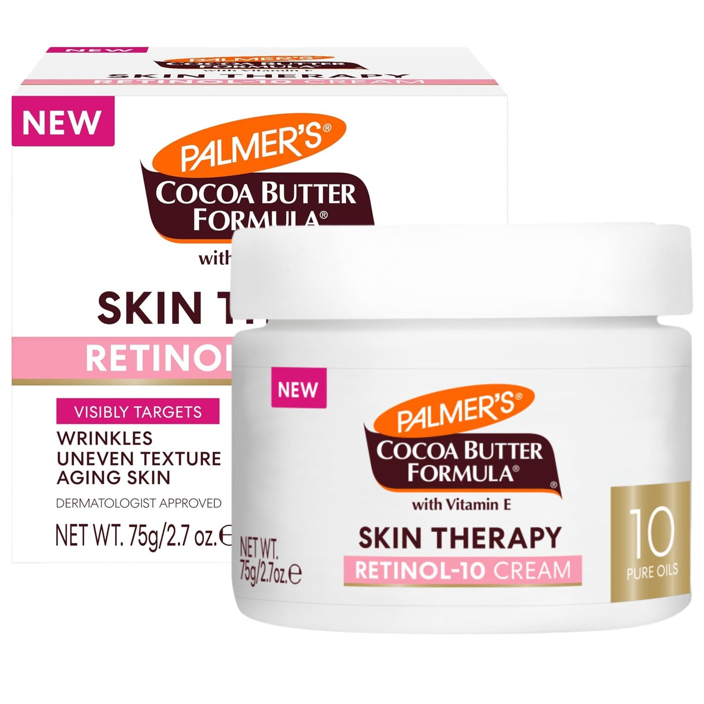Palmer's Cocoa Butter Formula Face Cream, Skin Therapy Retinol-10 Moisturizer, 2.7 Oz, Vitamin E & Hyaluronic Acid, Helps Reduce Fine Lines & Uneven Beauty & Personal Care Palmer's