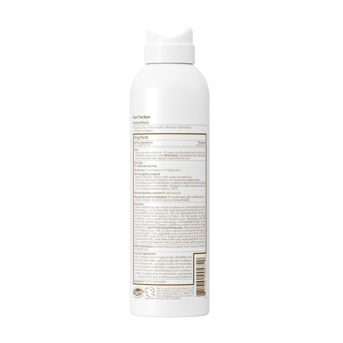 Sun Bum Mineral SPF 30 Sunscreen Body Spray - NEW FORMULA 2026 Water-Resistant Broad Spectrum Moisturizing Sunscreen with Vitamin E - Hawaii 104 Act Beauty & Personal Care Sun Bum