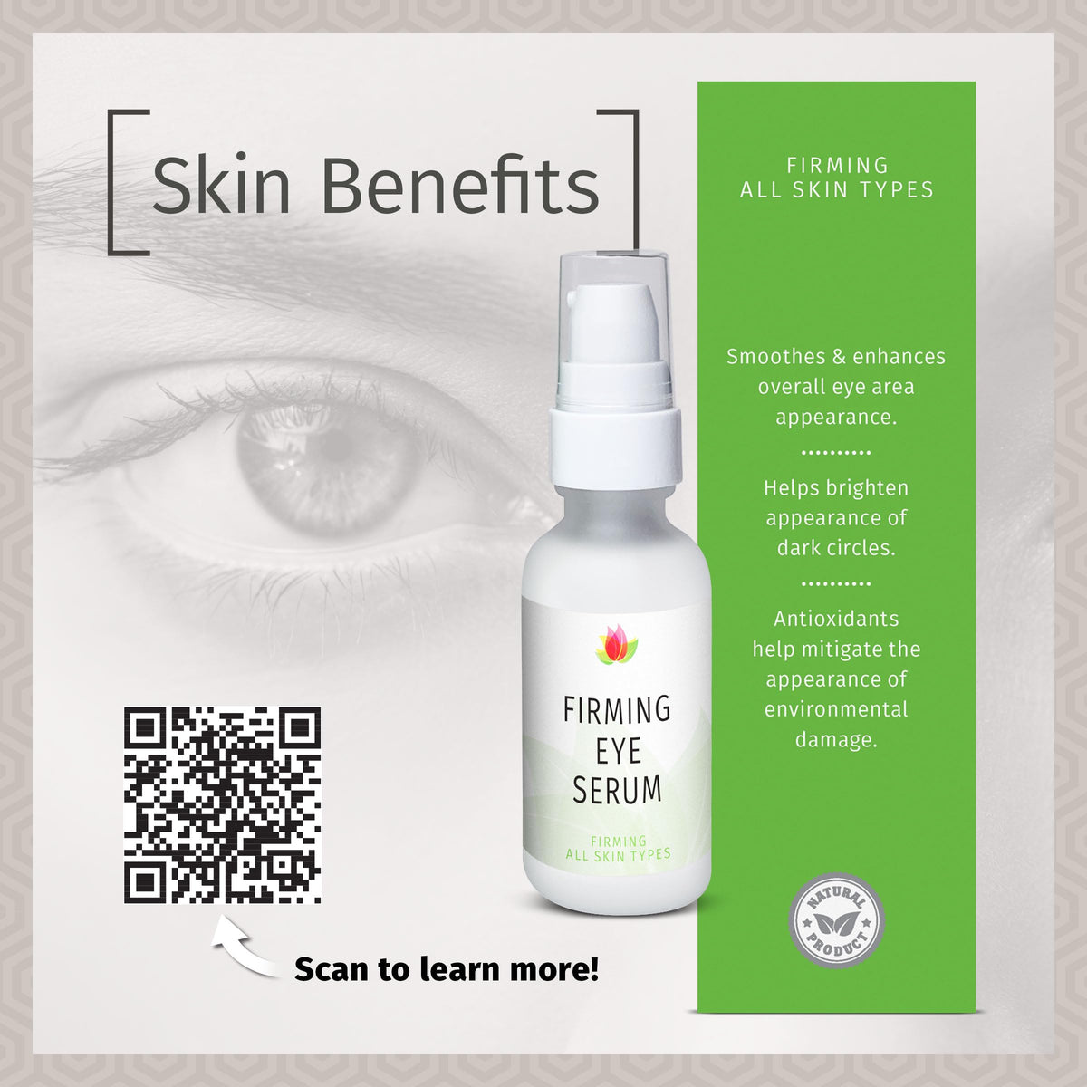Firming Eye Serum with Alpha Lipoic Acid & Vitamin C Ester, 1 oz