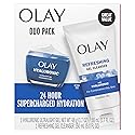 Olay Hyaluronic Duo Pack, Refreshing Gel Face Wash, Fragrance-Free 5 fl oz, Hyaluronic Ultralight Gel Face Moisturizer, Fragrance-Free 1.7 oz Beauty & Personal Care Olay