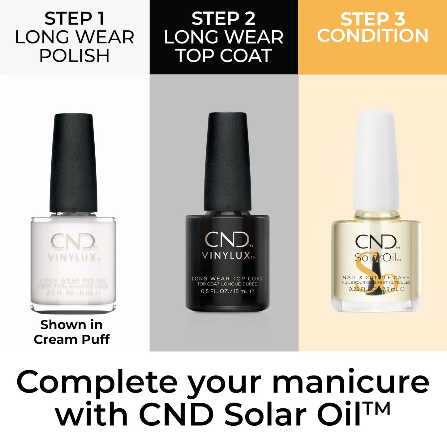 CND Vinylux Longwear White Nail Polish, Gel-like Shine & Chip Resistant Color, Studio White, 0.5 fl. oz Beauty & Personal Care CND