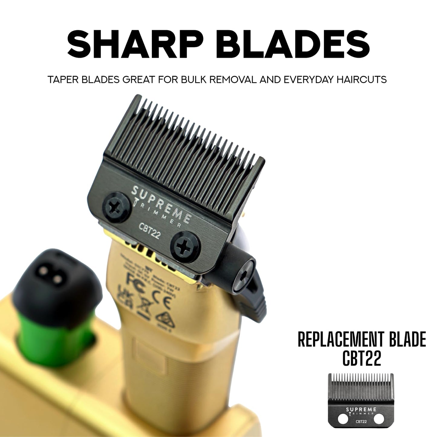 Supreme Trimmer Recharge Clipper - Professional Hair Clipper with 2 Removable Batteries, Brushless Motor, Smart Charge Stand, USB-C Charge & DLC Beauty and Personal Care Supreme Trimmer
