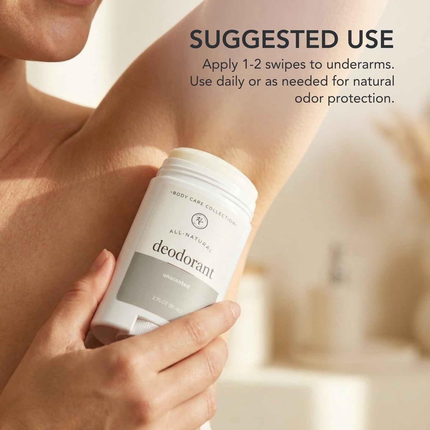 Rowe Casa Organics Unscented Natural Aluminum Free Deodorant for Men and Women, Fragrance-Free and Paraben-Free Deodorant Stick with Therapeutic-Grade Beauty and Personal Care Rowe Casa Organics