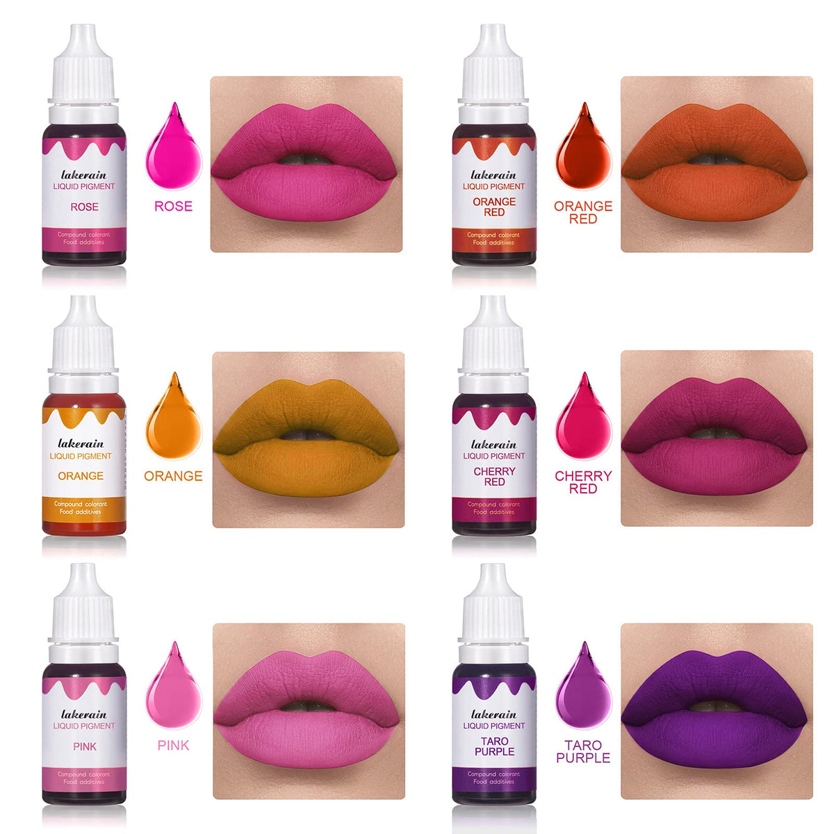 BONNIE CHOICE 12 Colors Liquid Lip Gloss Pigment Set, DIY Lipstick Liquid Pigment for Set Making Lip Gloss, DIY Lip Cosmetic Dye, Edible Coloring Pure Beauty & Personal Care BONNIE CHOICE