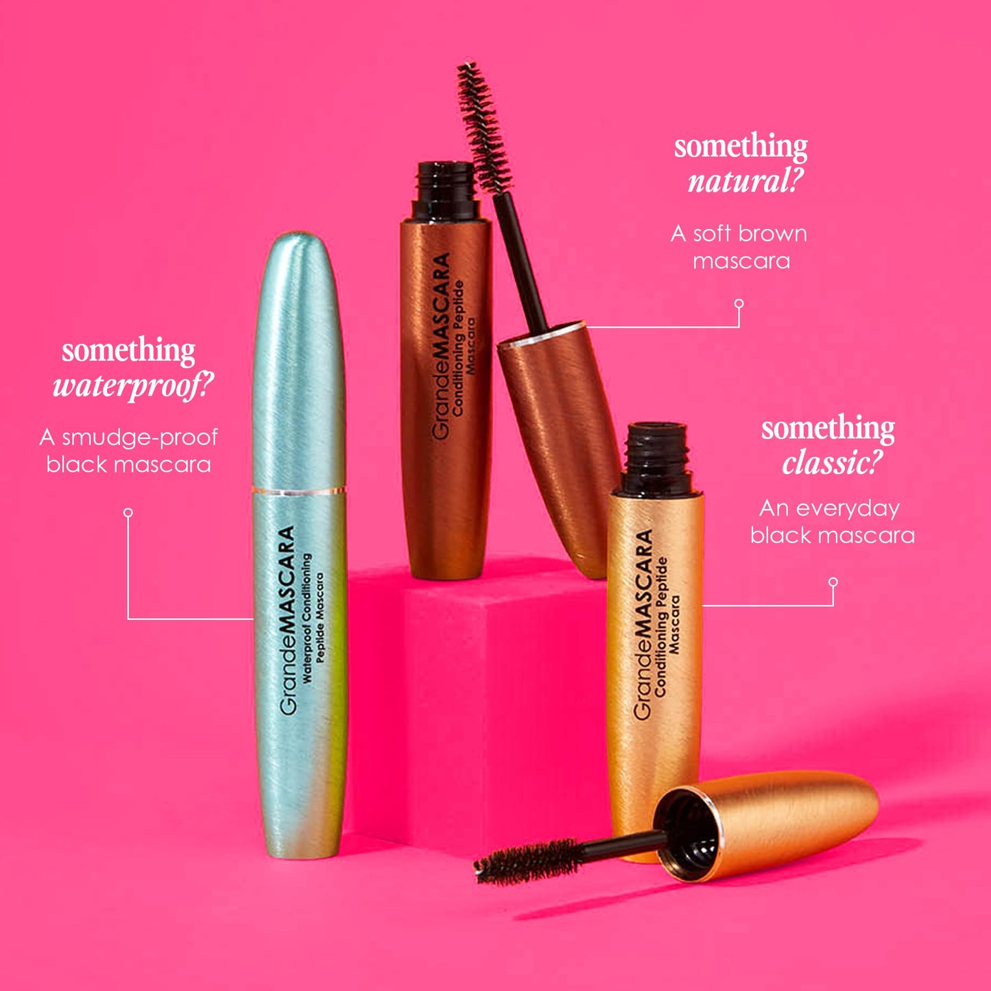Grande Cosmetics GrandeMASCARA Waterproof Conditioning Peptide Mascara - for Buildable Volume & Length, Waterproof & Clump-Free, Lash & Extension Beauty & Personal Care Grande Cosmetics