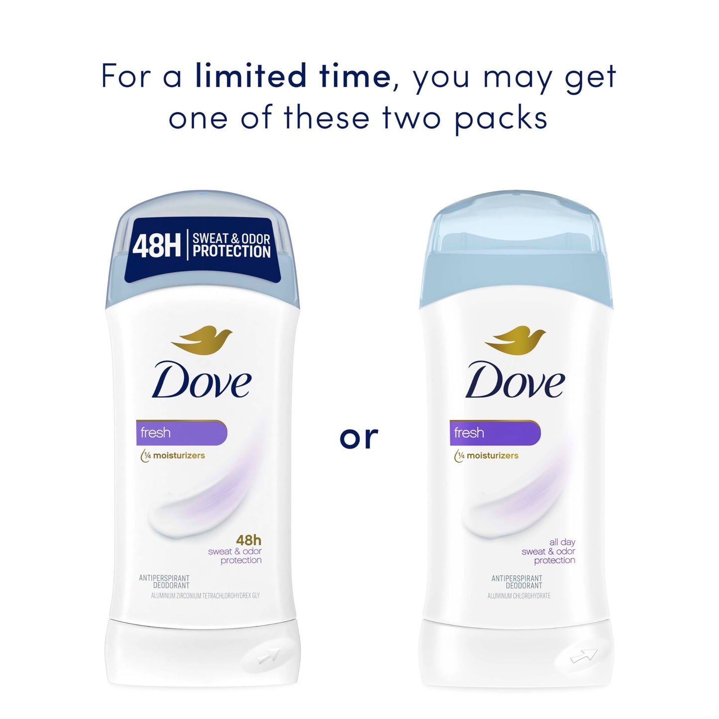 Dove Invisible Solid Antiperspirant Deodorant Stick 2 Count Fresh for Women, For All Day Underarm Sweat & Odor Protection 2.6 oz Beauty and Personal Care Dove